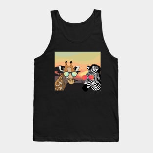 Cool zebra and giraffe Tank Top